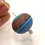 Thumbnail: Turquoise etched glass bead 20mm, 1pc