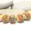 Thumbnail: Glass beads 14mm, Artisan donut beads for jewelry
