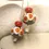 Thumbnail: Black-Red pair lampwork glass bead 14mm