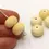 Thumbnail: Ivory etched rondelle beads 12mm