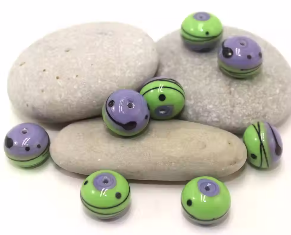 Artisan donut beads for jewelry