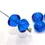 Thumbnail: Turquoise glass nuggets beads 12mm