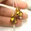 Thumbnail: Dark Gray etched pair beads with polka dot 12mm