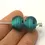 Thumbnail: Teal Green etched pair glass bead