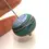 Thumbnail: Blue etched glass bead 20mm, 1pc