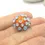 Thumbnail: Orange glass bead with raised dots 15mm, 1pc