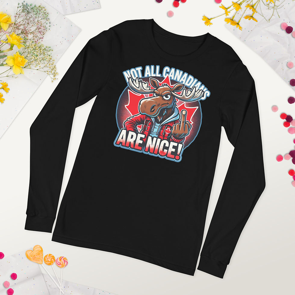 Thumbnail: Not All Canadians Moose Unisex Long Sleeve Tee