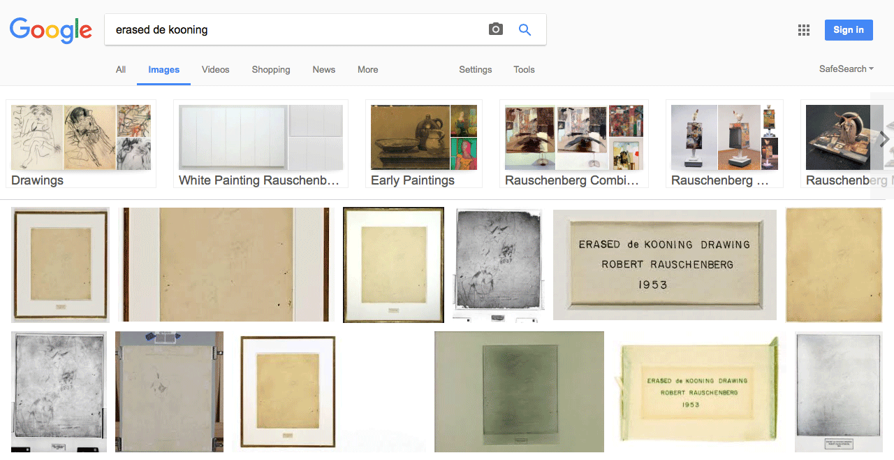 Erased Erased de Kooning