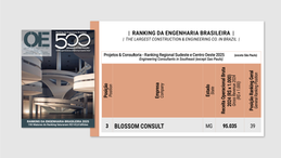Blossom se estabelece no 3º lugar no prestigiado Ranking da Engenharia Brasileira 2025