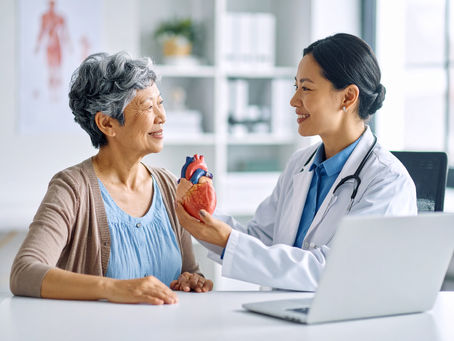 Female cardiologist discussing menopause and heart health in Singapore