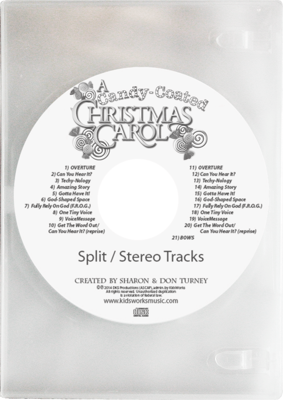 A Candy Coated Christmas Carol tracks CD