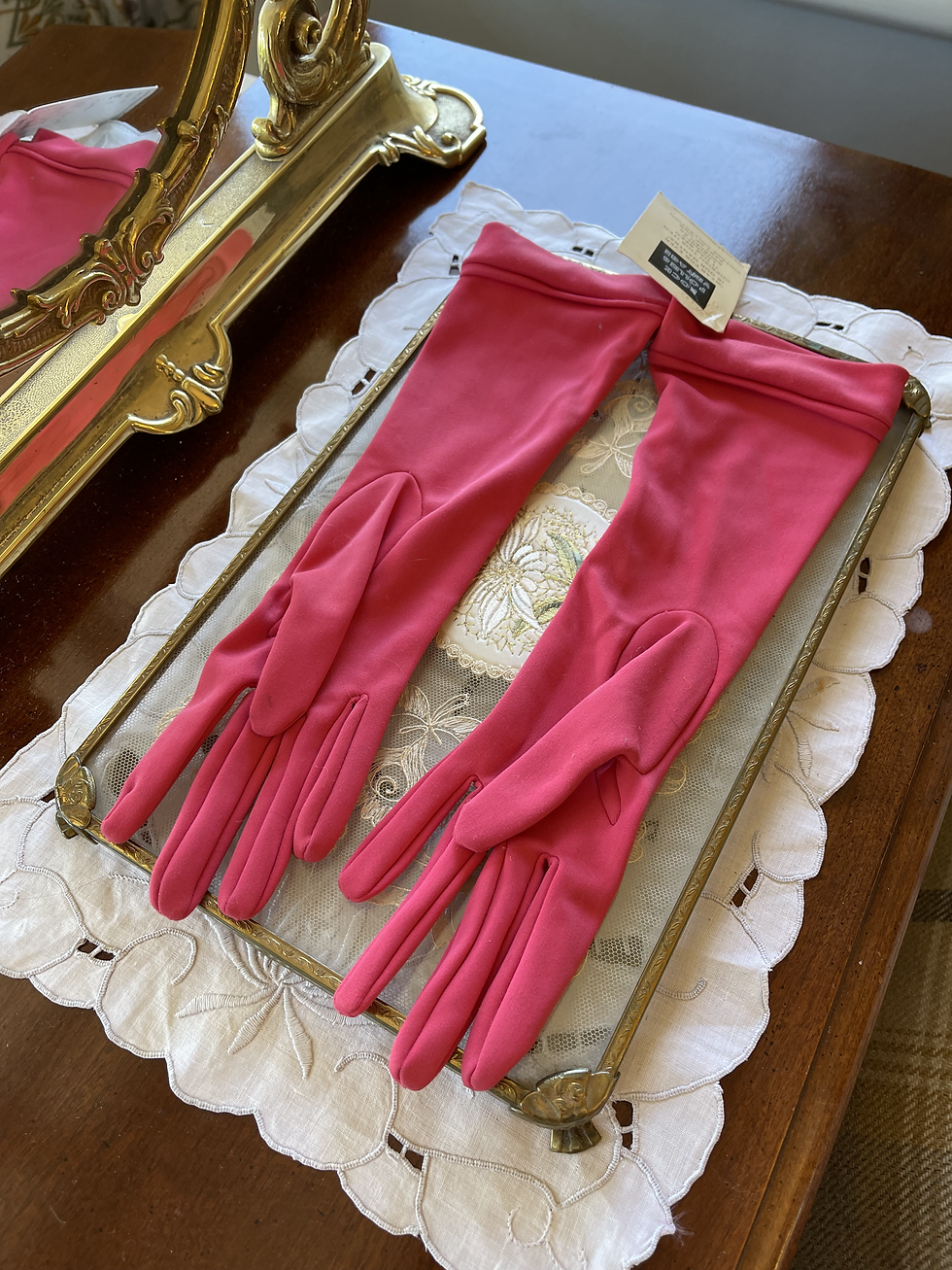 Fuchsia Pink 3/4 Gloves By Cornelia James