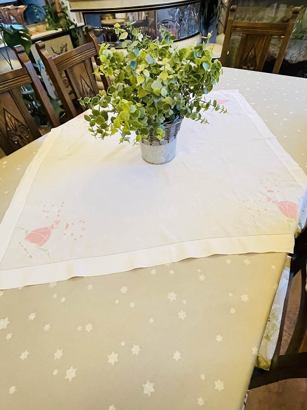 Thumbnail: Vintage Cotton Table Cloth
