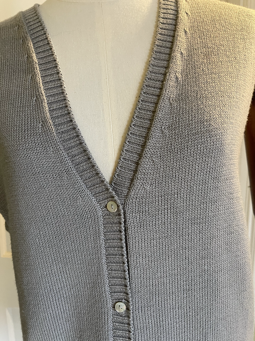 Thumbnail: Grey Cotton Mix Waist Coat