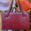 Thumbnail: 1970s Double Zipped Burgundy Frame Bag Back View