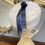 Thumbnail: 1960s White Pleated Pill Box Hat with Navy Ribbon Trim and Veiling