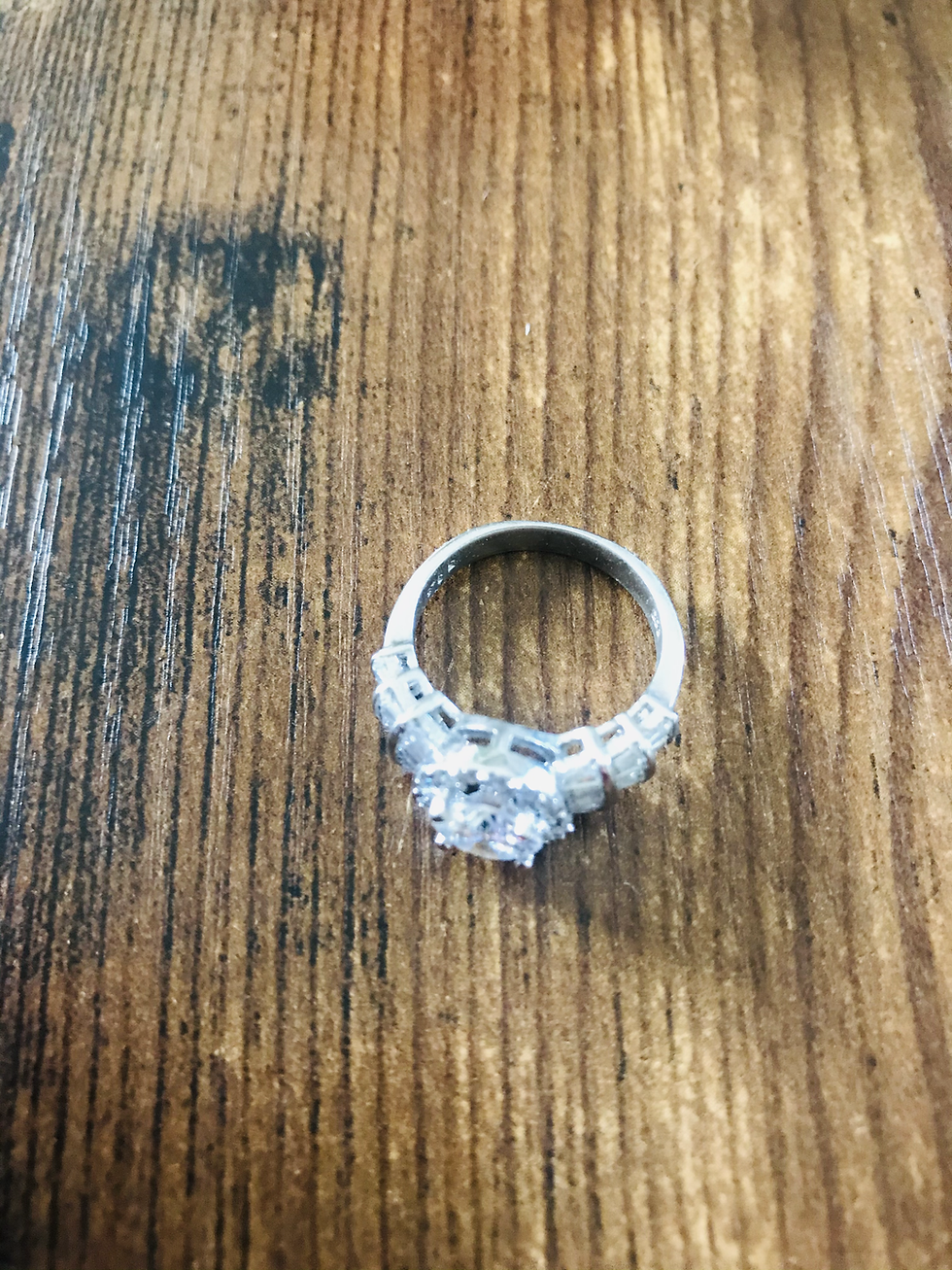 Thumbnail: Silver Diamanté Ring