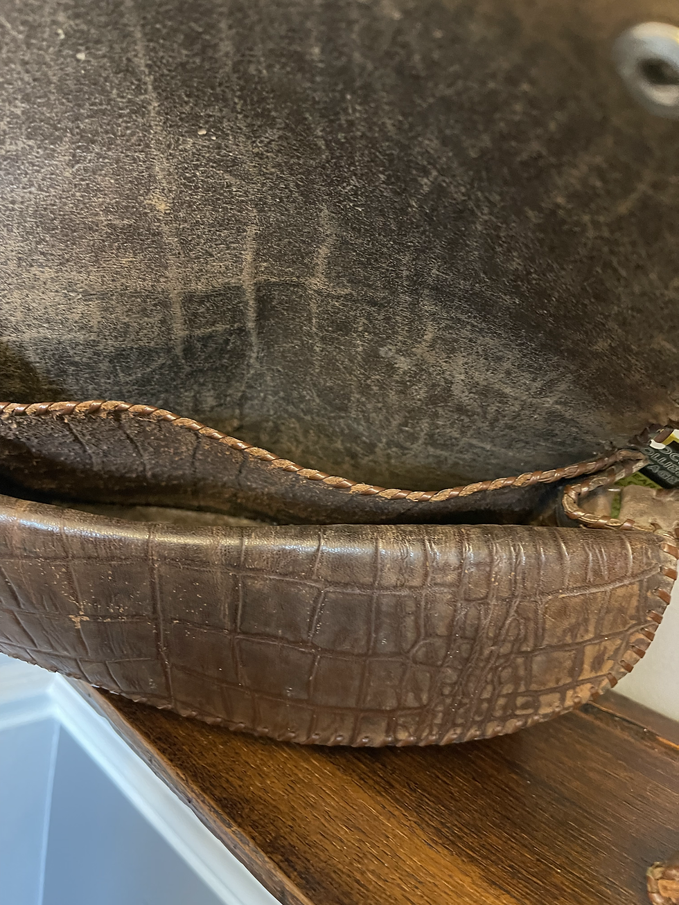 Thumbnail: 1920s Brown Crocodile Handbag & Matching Coin Purse