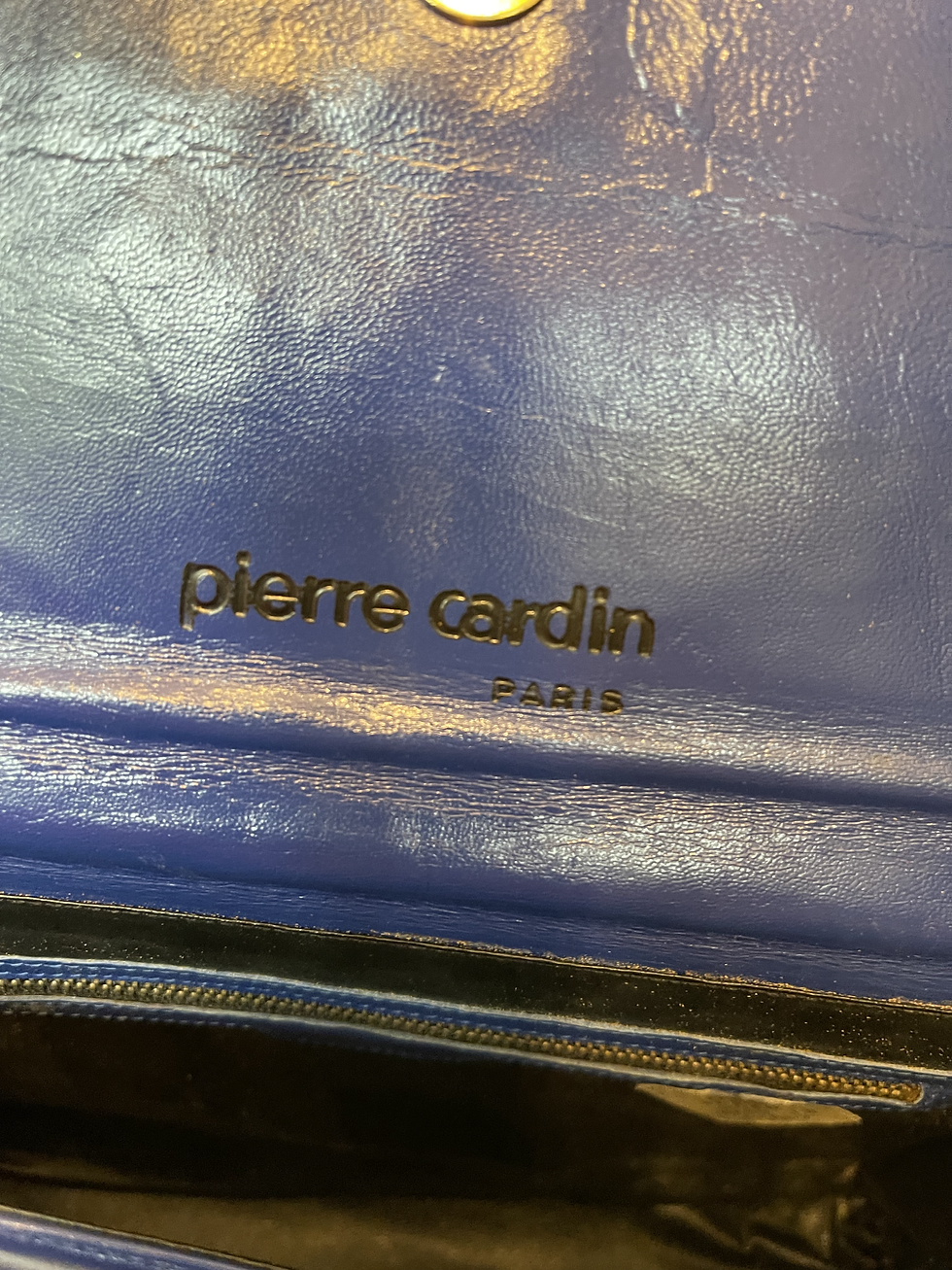 Thumbnail: 1980s Blue Leather & Pink Clutch/Shoulder Bag By Pierre Cardin