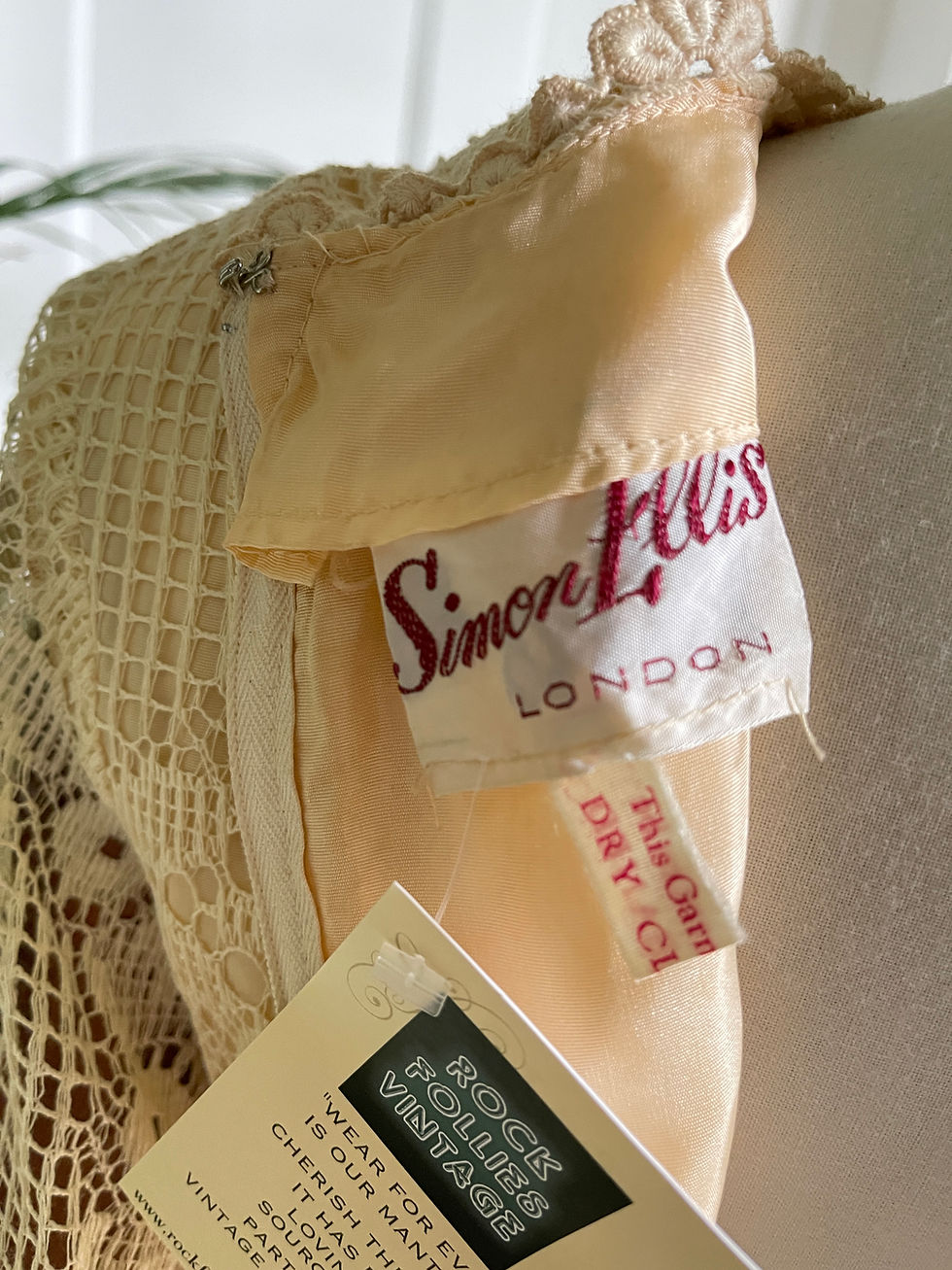 Thumbnail: 1960s All Over Lace Boutique Dress By Simon Ellis