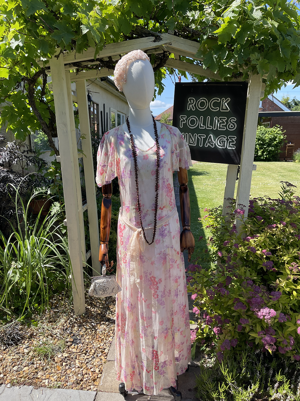 Thumbnail: 1930s Silk Georgette Dress