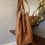 Thumbnail: 1970s Tan Leather Frame Bag with Double Zip Pockets and Brass Clip