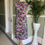 Thumbnail: 1950s Purple and Greens Pencil Dress Back View