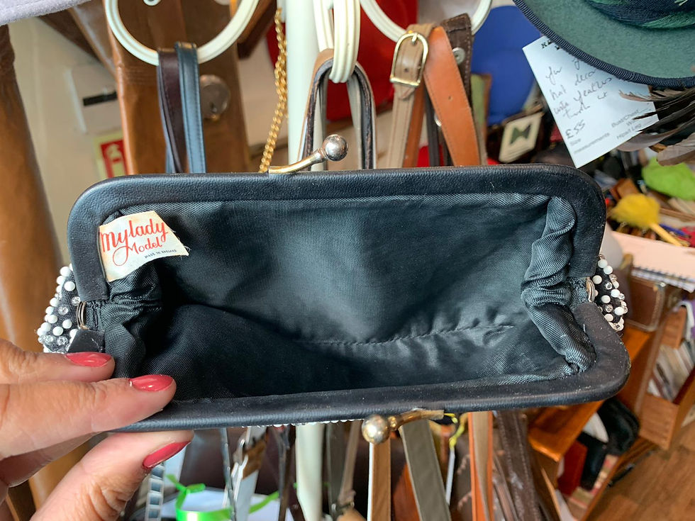 Thumbnail: 1960s Black Beaded Clutch
