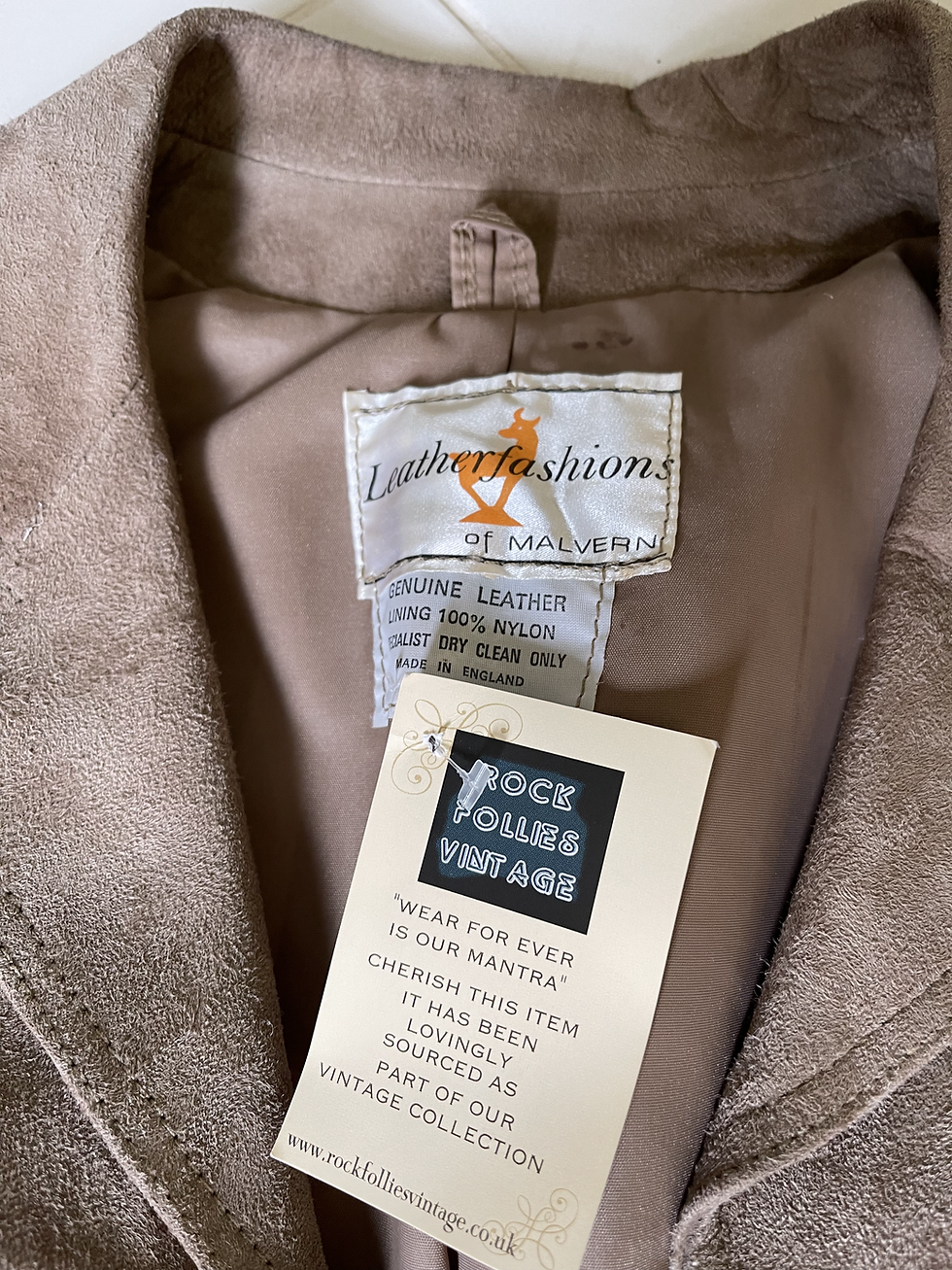 Thumbnail: Mocha Suede Leather Three-quarter Coat