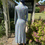 Thumbnail: Pastel Green and Blue 1930s Rayon House Dress Back View