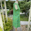 Thumbnail: 1960s Green Patterned Shift Dress Side View