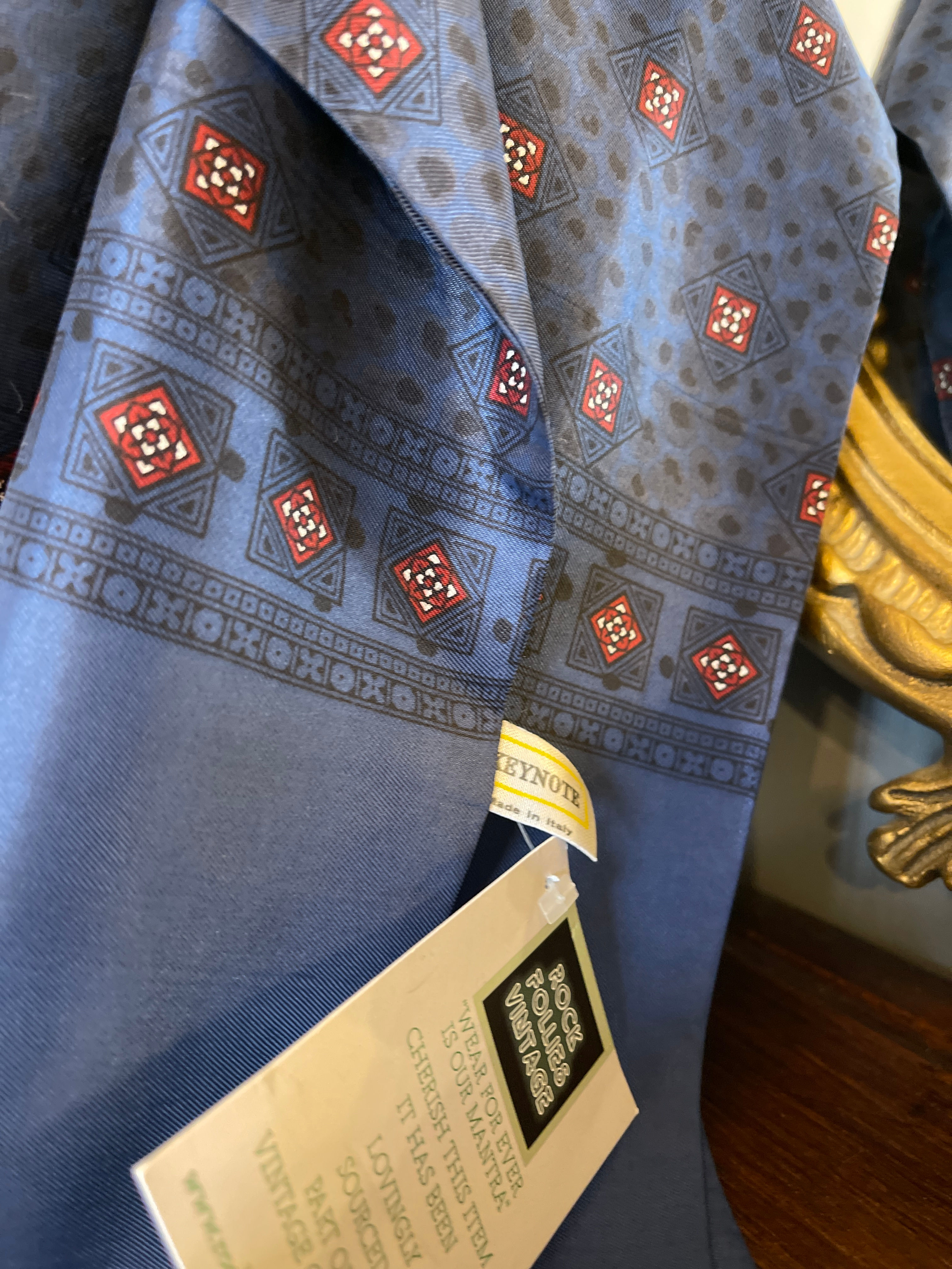 Deep Blue & Red Gentleman's Scarf