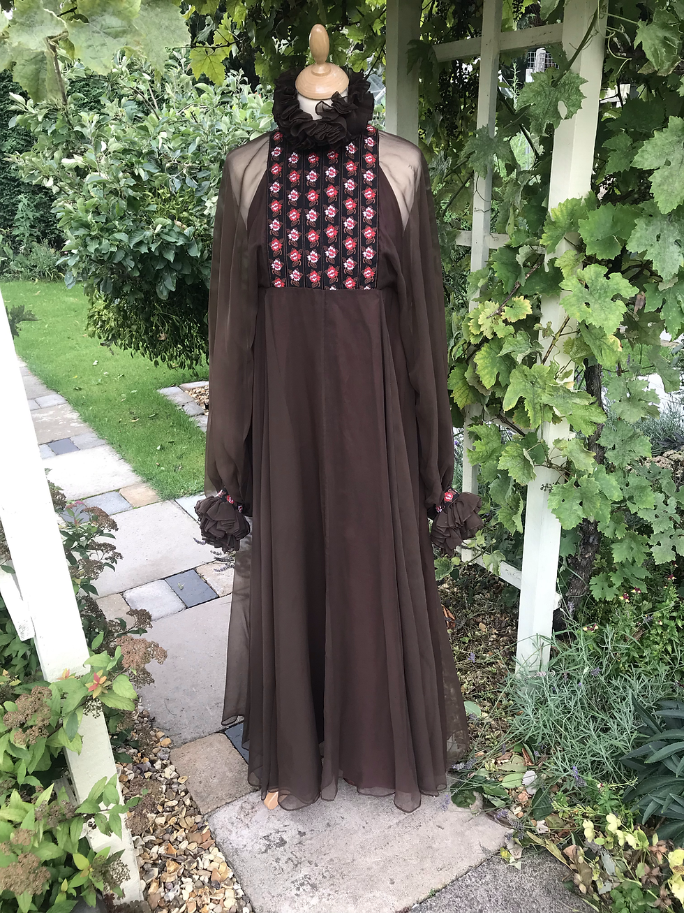 Thumbnail: Chiffon Gown by Jean Varon Collectors piece Front View