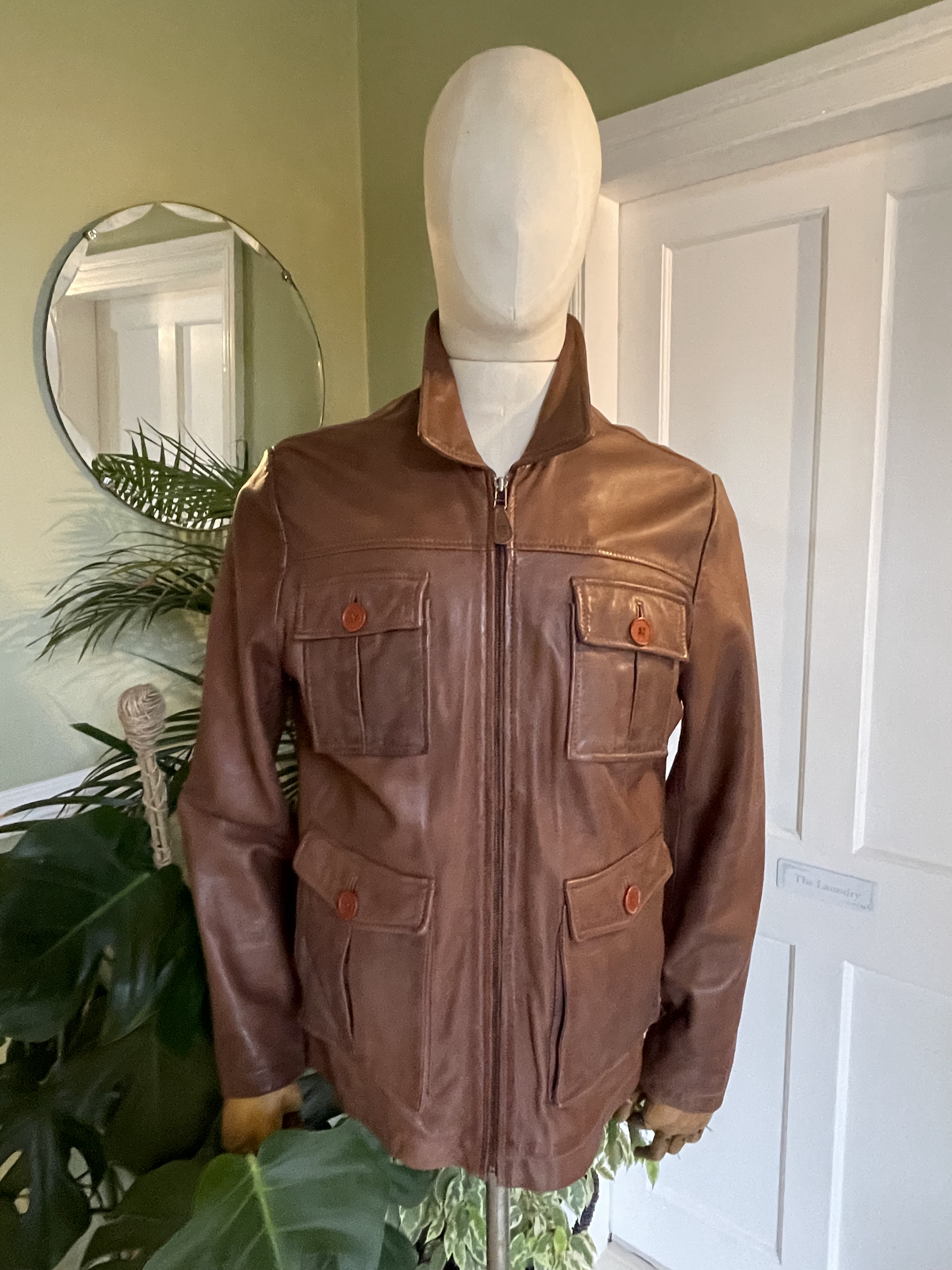 1990s Soft Brown Leather Jacket By Monitor