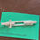 Thumbnail: 1950s Sword Tie Clips Silver & Gold Tone