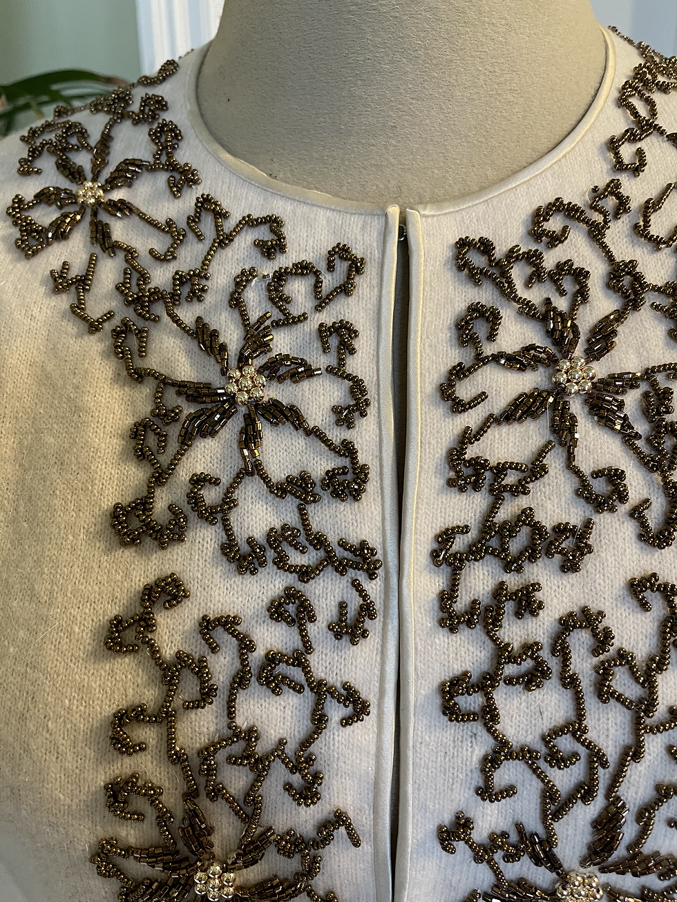 Thumbnail: Lambswool Beaded Cardigan