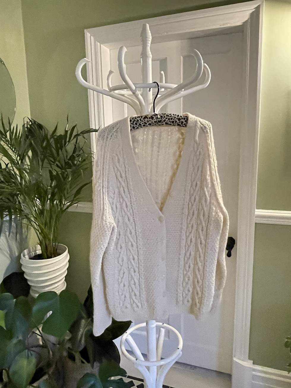 Thumbnail: Aran Wool Knit Cardigan