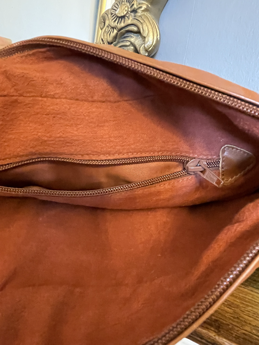 Thumbnail: 1980s Tan Leather Shoulder Bag By Enny