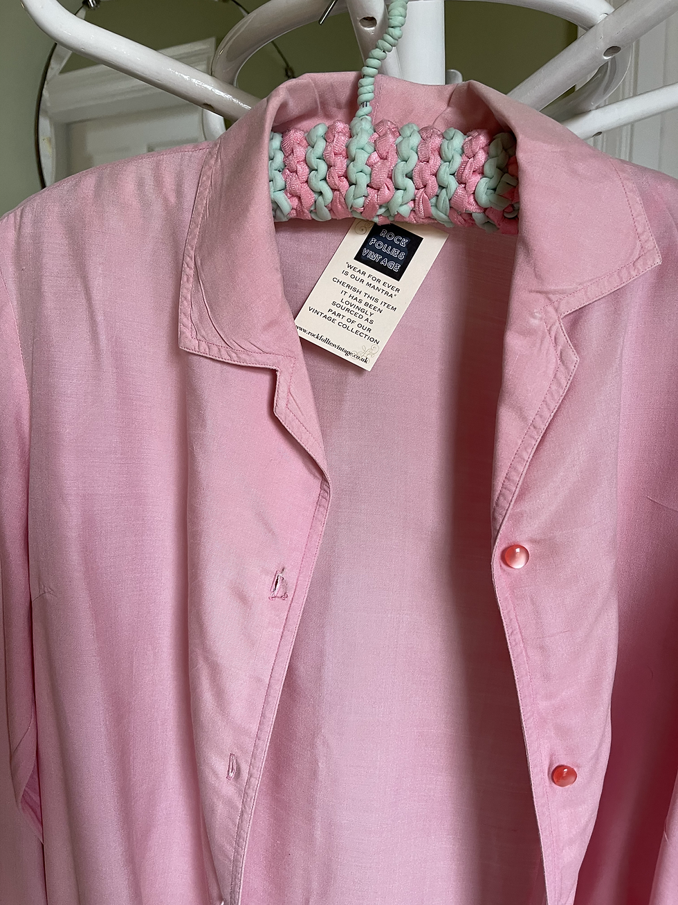 Thumbnail: Raw Silk Blouse with double cuffs