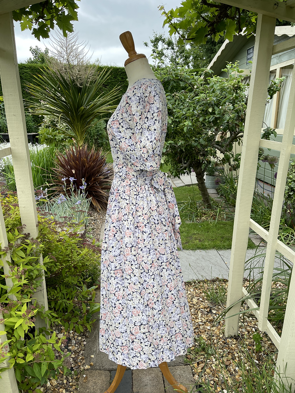 Thumbnail: 80s Floral Laura Ashley Tea Dress