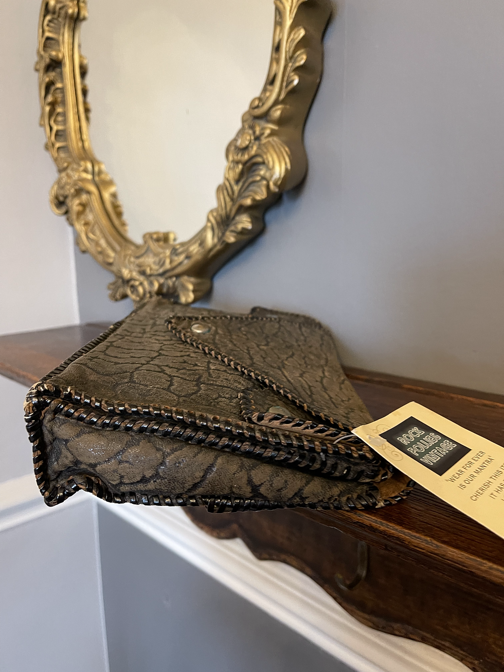 Thumbnail: 1900s -1920s Leather Envelope Clutch