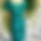 Thumbnail: 1950's Green Print Silk Cocktail Dress Front View