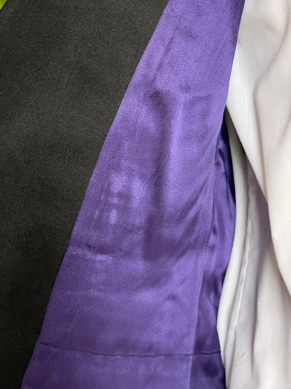 Thumbnail: 1970s Black Dinner Jacket, Tailor Made with Purple Lining