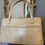 Thumbnail: 1970s Large Beige Frame handbag with side zipped pocket