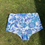 Thumbnail: Original 1970s Two Piece Swim Set in Blues and White by Slix
