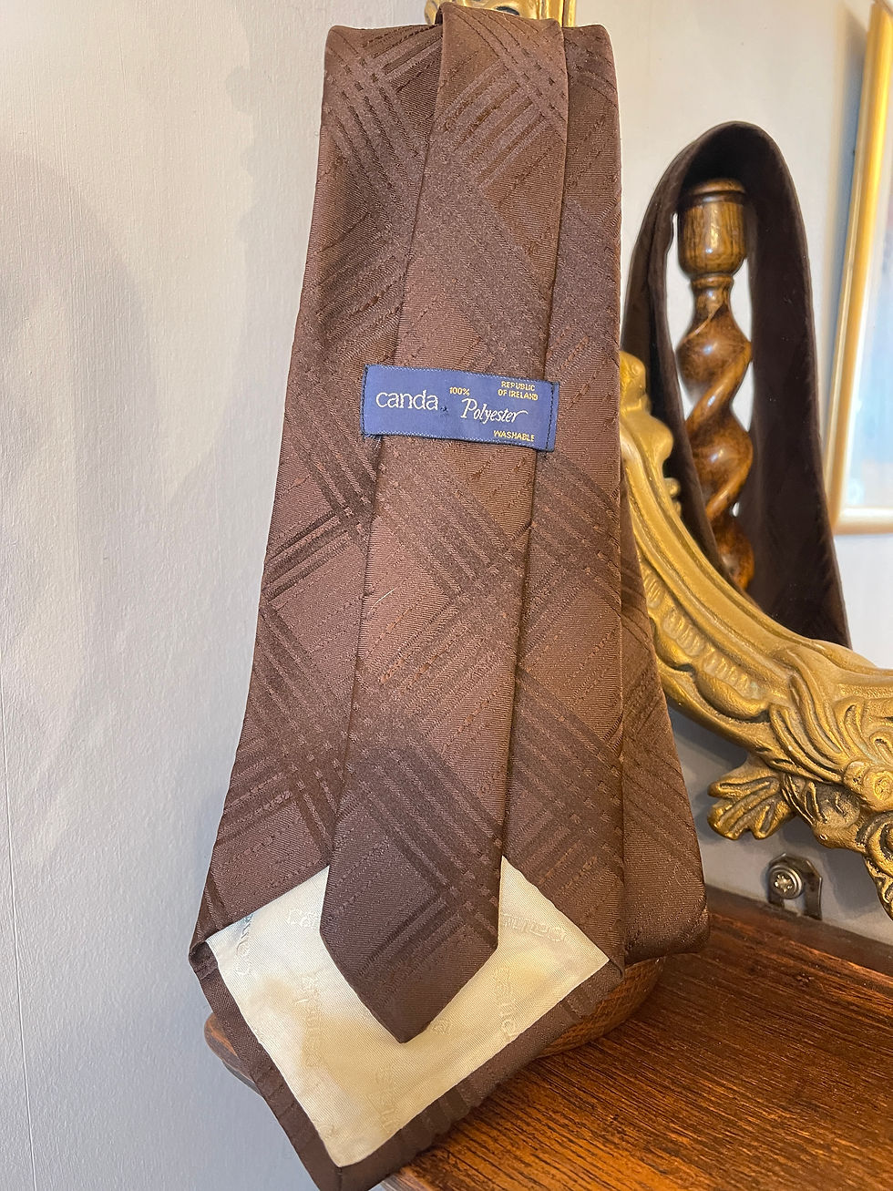Thumbnail: Brown, Grey & Caramel Wide Kipper Necktie Collection 1