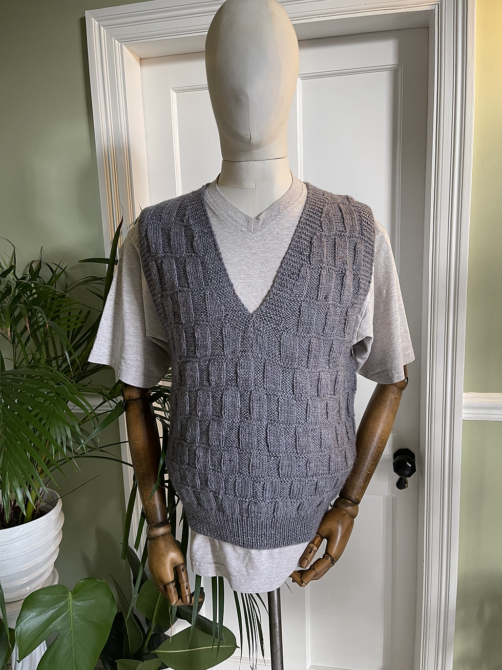 Thumbnail: Hand Knitted Sleeveless Slipover