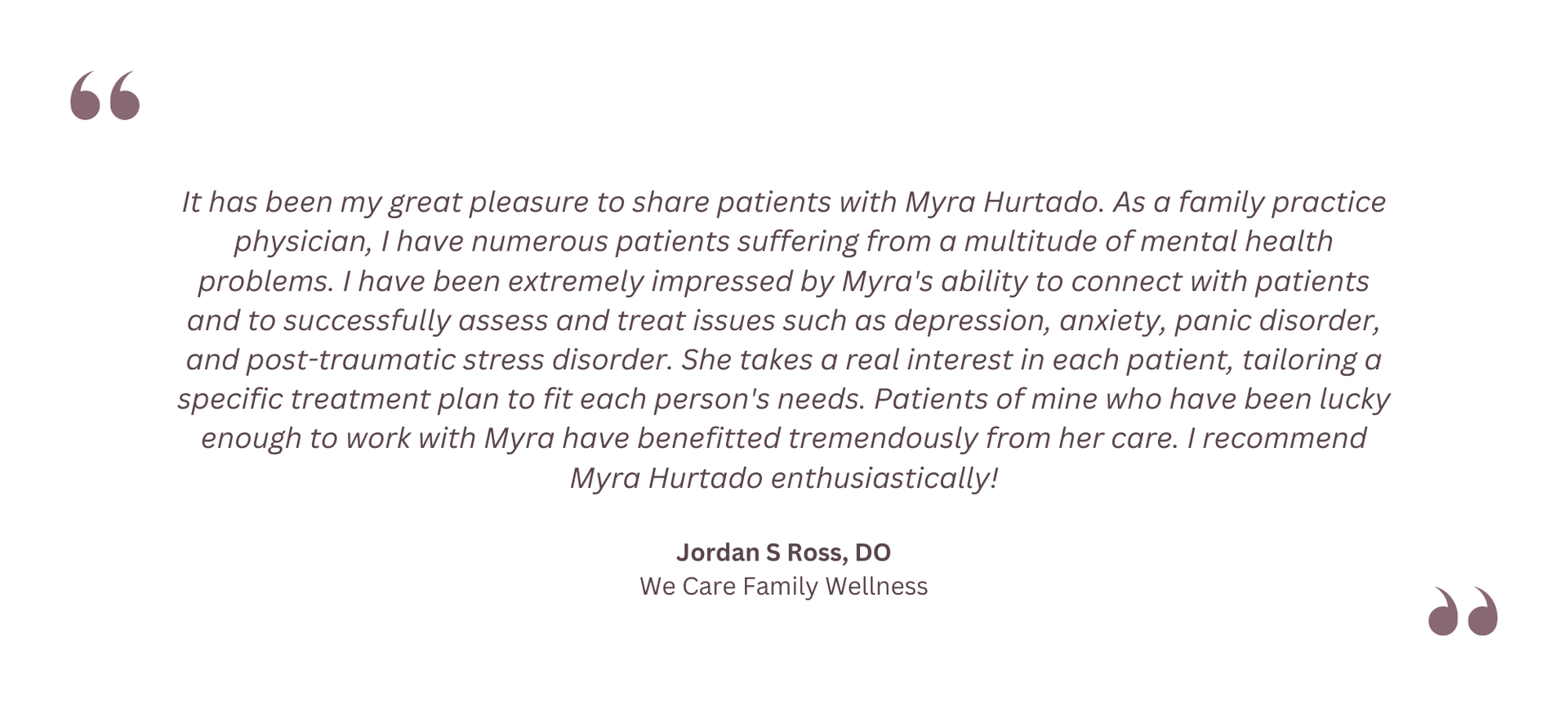 physician review for Healing Hearts therapists.