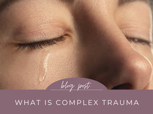 woman crying over trauma.