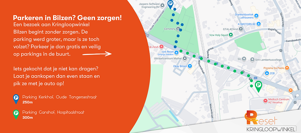 Webbanner Bilzen parking